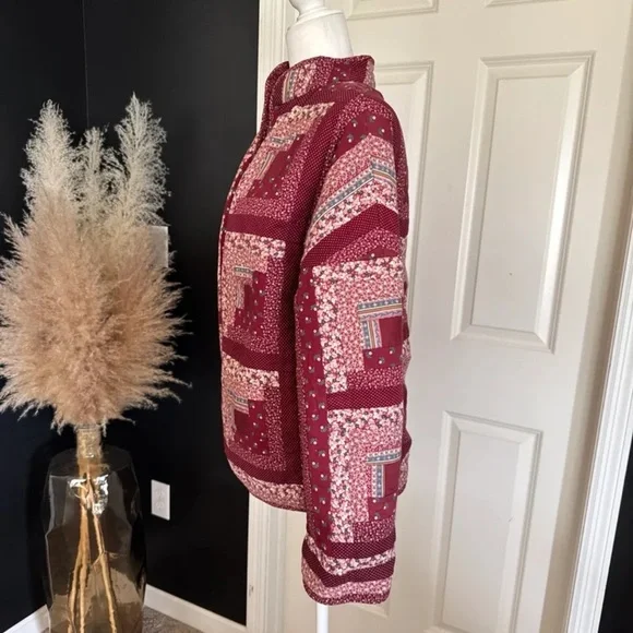 Quilted Reversible Open Front Jacket with Pockets size Small - Picture 2 of 11